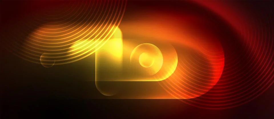 Neon magic light design. Vector Illustration For Wallpaper, Banner, Background Stock Illustration
