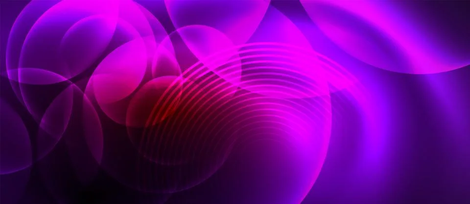 Neon magic light design. Vector Illustration For Wallpaper, Banner, Background Stock Illustration