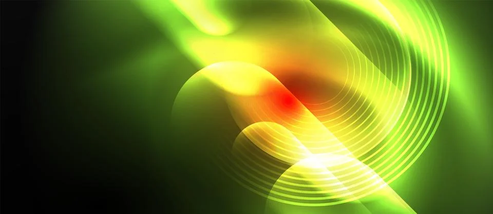 Neon magic light design. Vector Illustration For Wallpaper, Banner, Background Stock Illustration