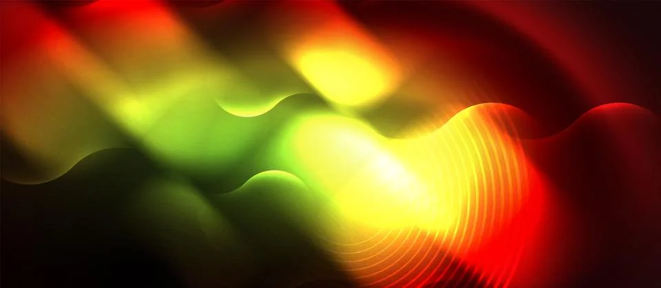 Neon magic light design. Vector Illustration For Wallpaper, Banner, Background Stock Illustration