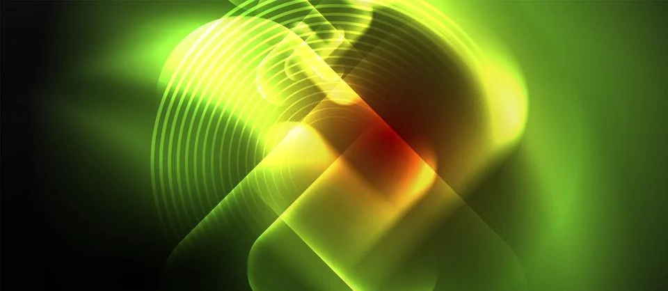 Neon magic light design. Vector Illustration For Wallpaper, Banner, Background Stock Illustration