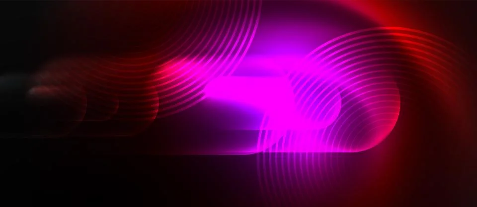 Neon magic light design. Vector Illustration For Wallpaper, Banner, Background Stock Illustration
