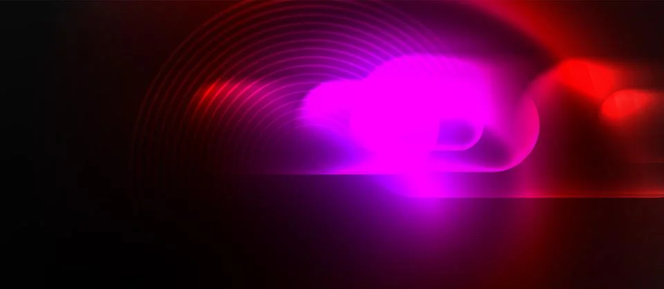 Neon magic light design. Vector Illustration For Wallpaper, Banner, Background Stock Illustration