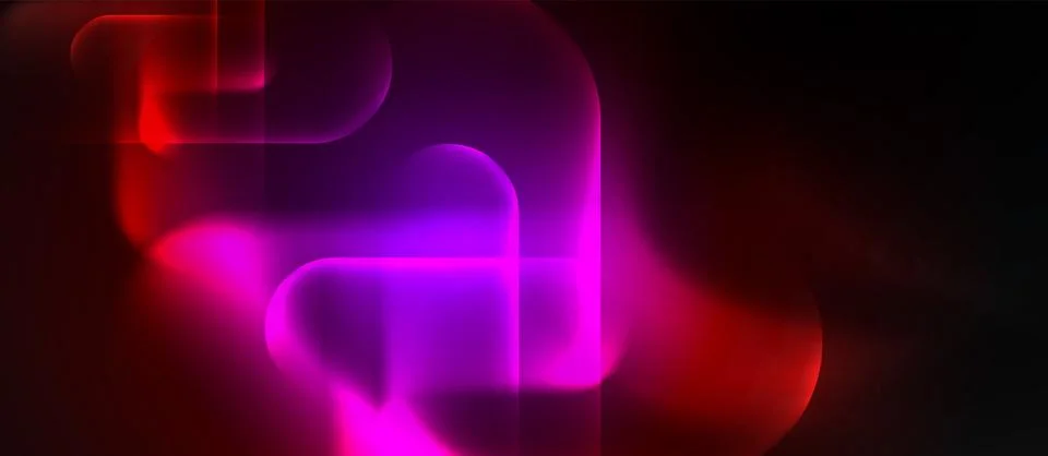 Neon magic light design. Vector Illustration For Wallpaper, Banner, Background Stock Illustration