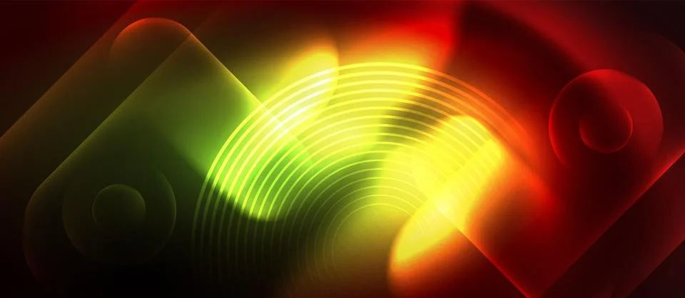 Neon magic light design. Vector Illustration For Wallpaper, Banner, Background Stock Illustration
