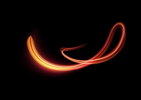 Neon magic whirlpool, fire spiral vortex, vector for games. 스톡 일러스트