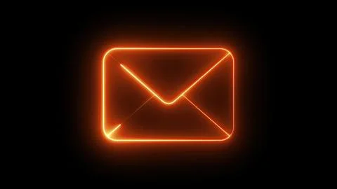 Neon mail icon 스톡 일러스트