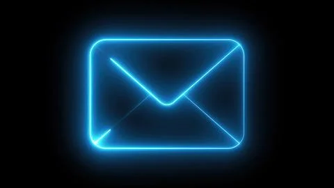 Neon mail icon 스톡 일러스트