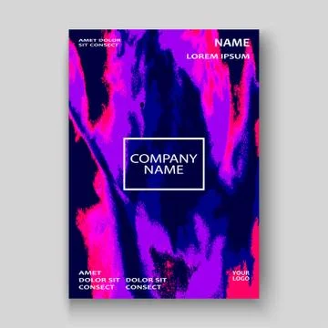 Neon marble texture explosion paint splatter artistic cover fram Stock Illustration