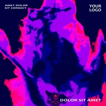 Neon marble texture explosion paint splatter artistic cover fram Stock Illustration