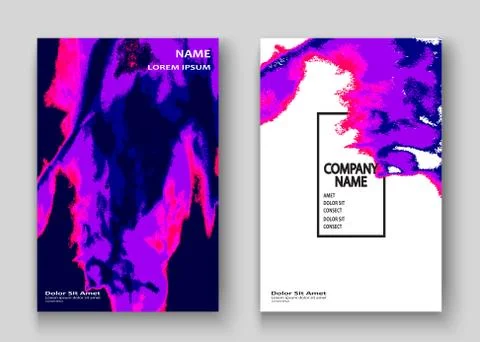 Neon marble texture explosion paint splatter artistic cover fram Stock Illustration