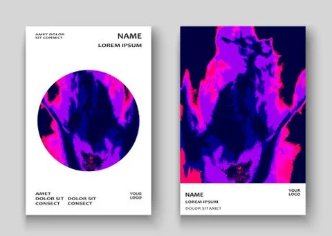 Neon marble texture explosion paint splatter artistic cover fram Stock Illustration