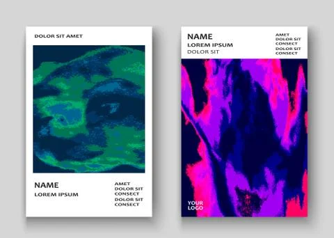 Neon marble texture explosion paint splatter artistic cover frame design. Dec Stock Illustration