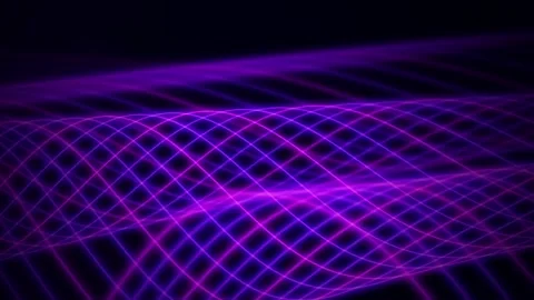Neon mathematical wave function grid ripples in a seamless loop Stock Footage 341402050