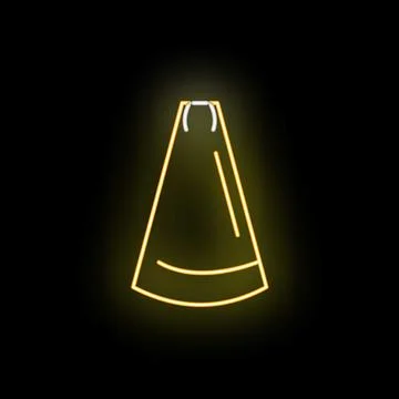 Neon megaphone announcing important message or news Stock Illustration