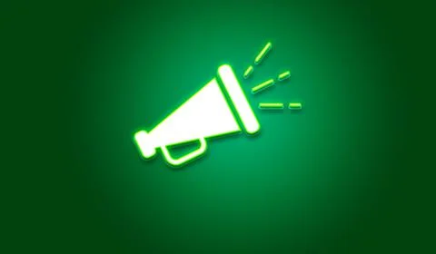Neon megaphone Stock Illustration