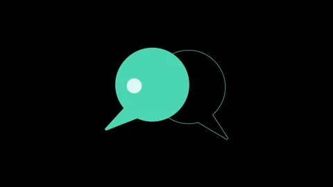 Neon Message box icon. Animated glowing neon SMS icon on black background.A.. Stock Footage 308400235