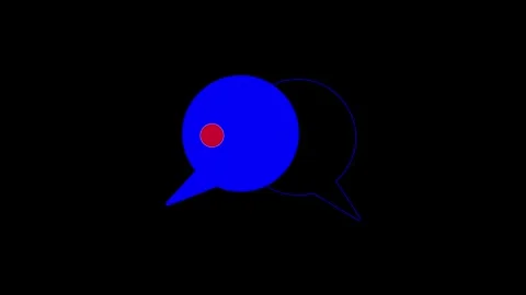 Neon Message box icon. Animated glowing neon SMS icon on black background.A.. Stock Footage 308400237