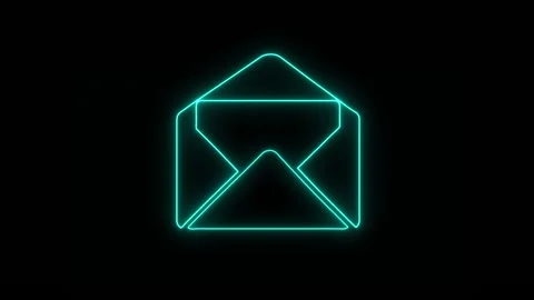 Neon Message Icon Stock Footage 273204764