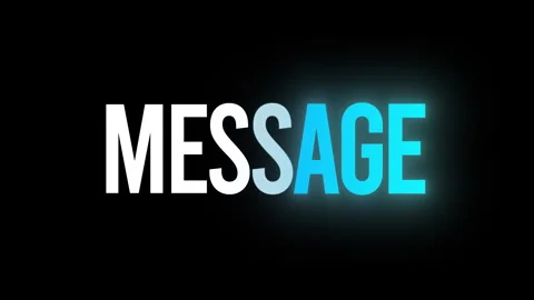 Neon Message text animation pack with 3 variants Video stock 337272364