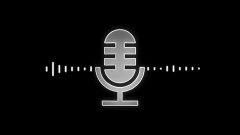 Neon mic icon animation, flickering emergence and fading. Glowing neon micr.. Vídeos de archivo 299566924