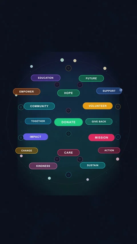 Neon mind map motion graphic network diagram node connection loop 動画素材 347059241