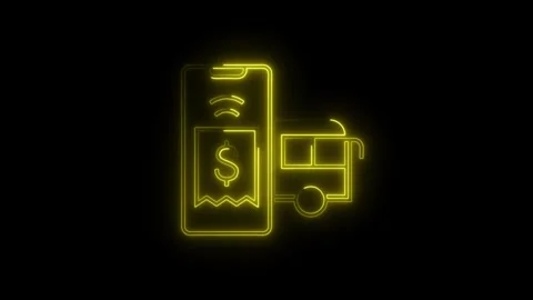 Neon mobile payment for bus transit tick... | Stock Video | Pond5