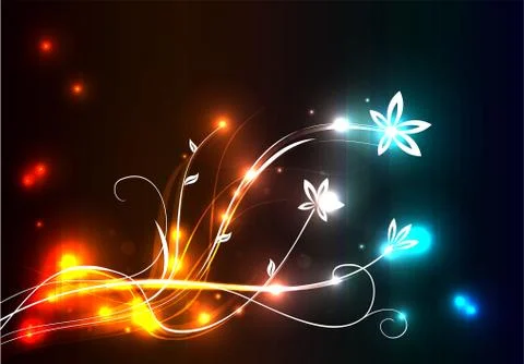 Neon modern background Stock Illustration