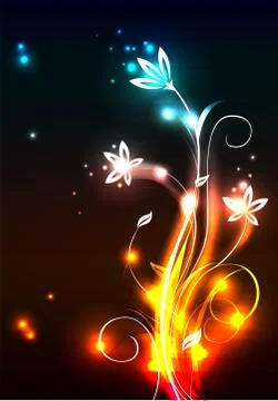 Neon modern background Illustrazione stock