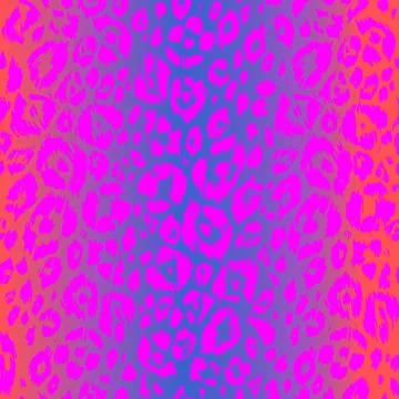 Neon modern leopard Stock Illustration