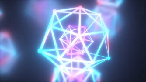 Neon molecular atom Stock Footage 225517371