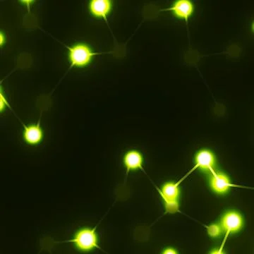 Neon molecular structure of DNA, abstract glowing background イラスト素材