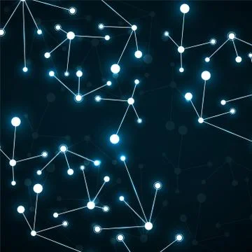 Neon molecular structure of DNA, abstract glowing background 스톡 일러스트