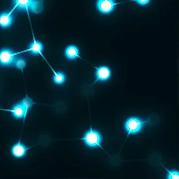 Neon molecular structure of DNA イラスト素材