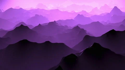 Neon Mountain Waves Seamless Stock Footage 145299669