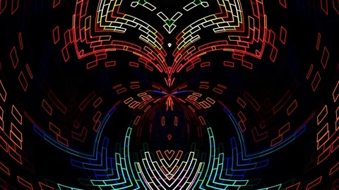 Neon moving grid blocks background animation New quality universal motion Stock Footage 110846861