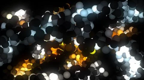 Neon moving spheres animated background Illustrazione stock