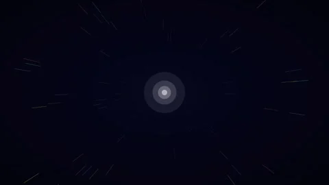 Neon multicolor burst speed lines hyperspace background on indigo dark Видео 342635162