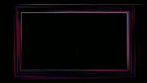 Neon multicolor frame border with copy space text overlay on black backgrou.. 库存影片 342046445