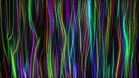 Neon Multicolor Lines Loop Widescreen Abstract Background Video stock 201149916