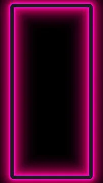 Neon Multicolor Rectangle Frame with Soft Glow on Black Background  Futurist Illustrazione stock