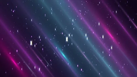 Neon Multicolor Stars Loop Widescreen Abstract Background Video stock 201149637