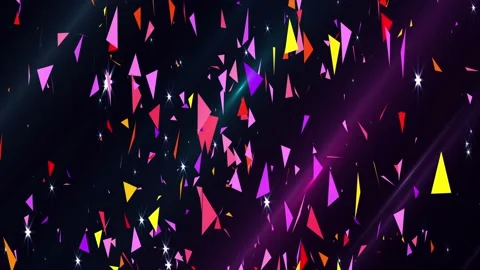 Neon Multicolor Triangles Loop Widescreen Abstract Background Stock Footage 201149269