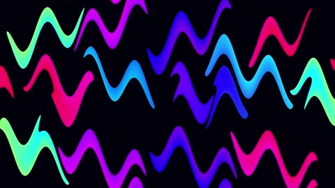 Neon multicolor wave matrix motion background with futuristic digital texture Stock-Footage 335959918