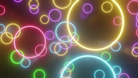 Neon multicolored glow in space Stock Footage 172342836