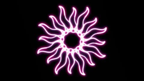 Neon mystic sun Stock Illustration