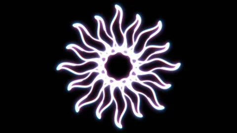 Neon mystic sun Stock Illustration
