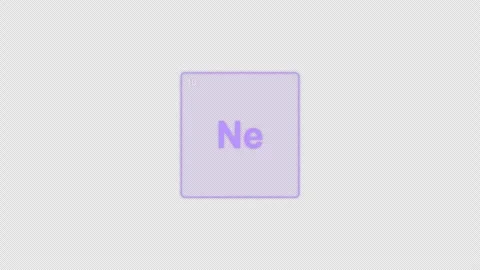 Neon Ne Periodic Table Element Tile Clean No Text Animation Video Overlay Alpha Stock-Footage 339371537