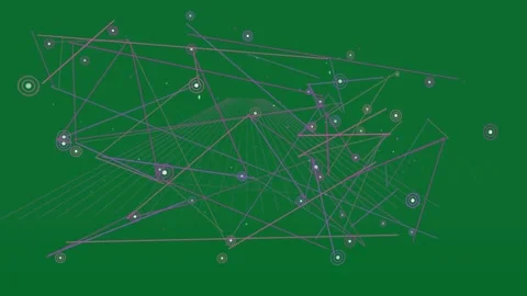 Neon network activating on node spark, expanding over dome on transparent canvas Stock Footage 329572718