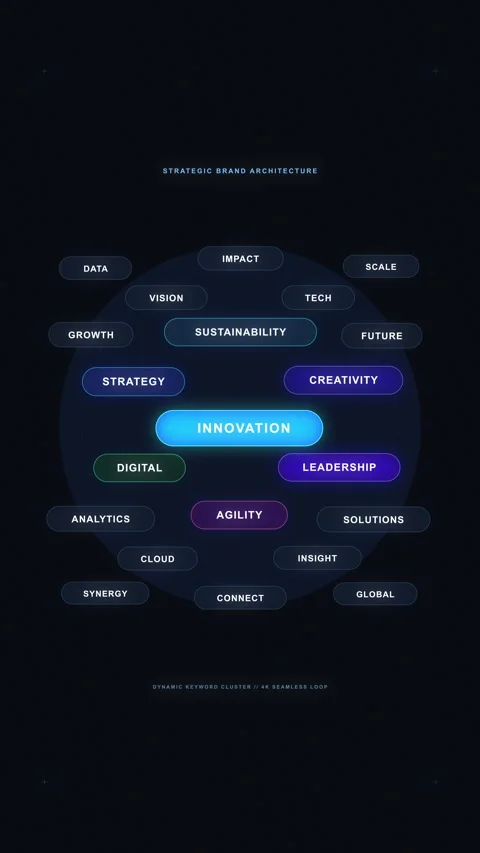 Neon network tech motion graphic with glowing cyber nodes and grid loop 스톡 동영상 347059385